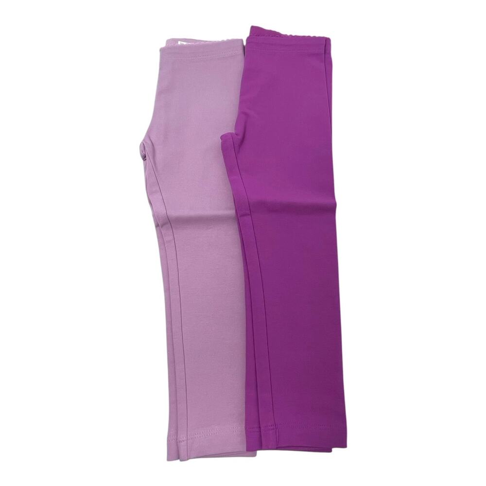 Tea Collection Bundle of 2 Pink Leggings Cotton Stretch Girls NWT